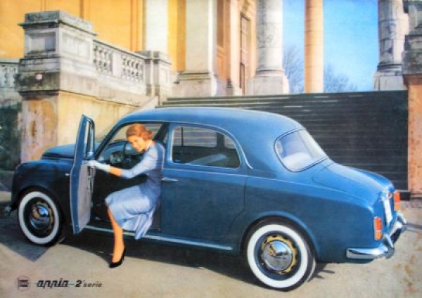Lancia Appia Serie 2 Modellprogramm 1956 Automobilprospekt (0422)
